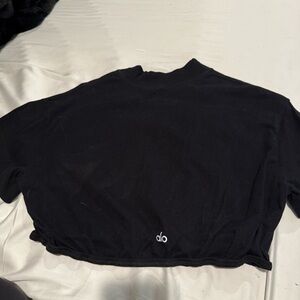 ALO Yoga Black Crop Top Shirt. Size M